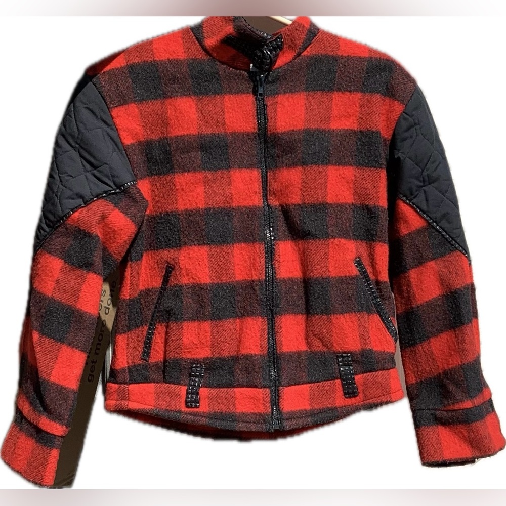 EUC vintage Wool Plaid Michael Jackson Bomber jacket - Picture 1 of 14